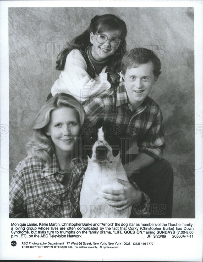 1990 Press Photo Kellie Martin,Monique Lanier,Christopher Burke in&quot;Life Goes On&quot; - Historic Images