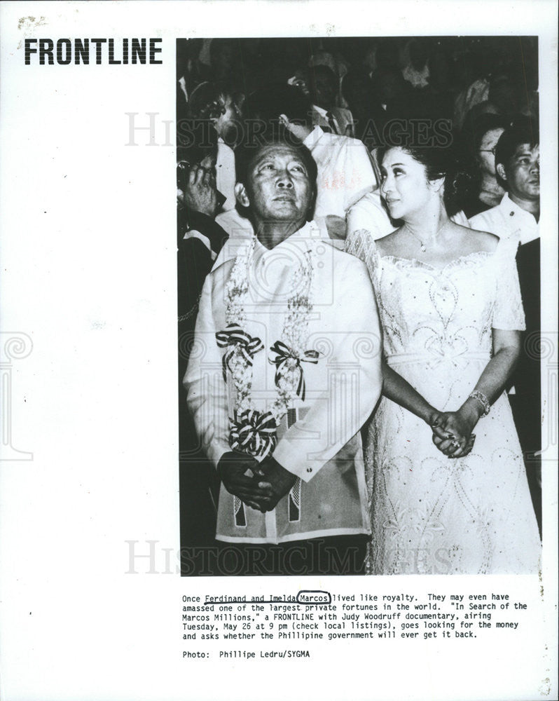 PRESS PHOTO IMELDA MARCOS FILIPINO POLITICIAN FERDINAND - Historic Images