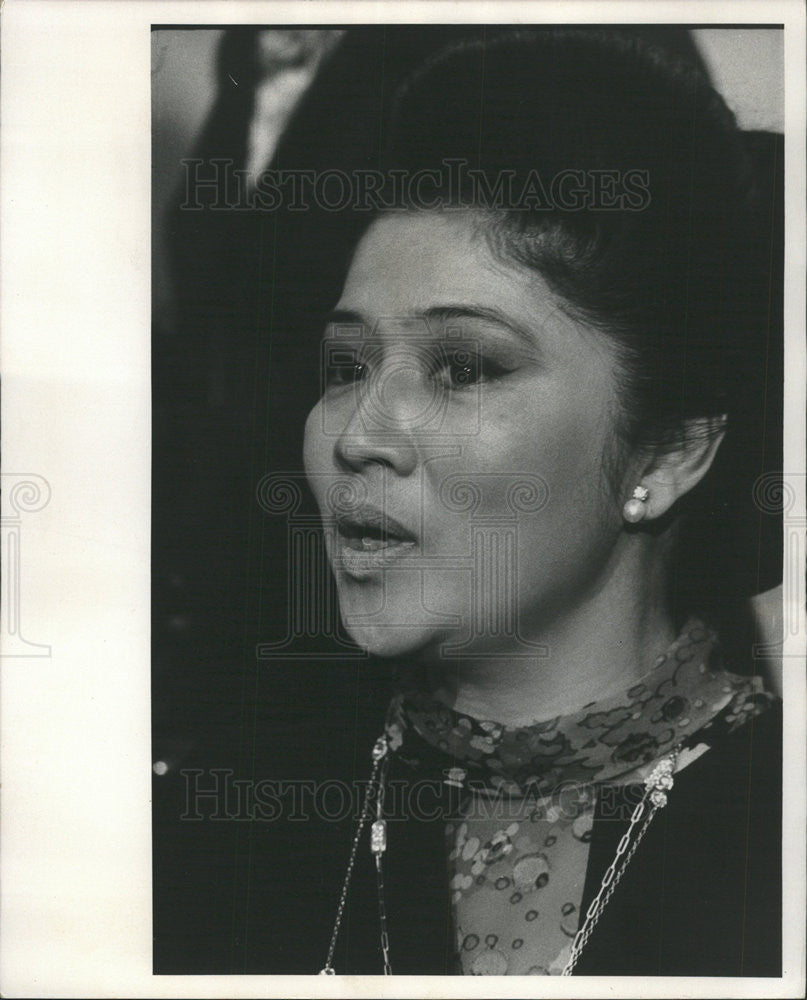 1976 Press Photo Philippine President Ferdinand E Marcos&#39; Wife Imelda - Historic Images