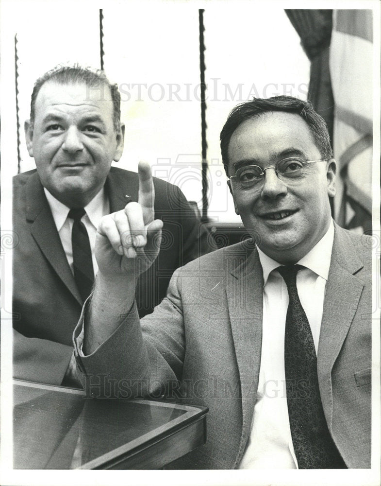 1965 Press Photo Dr Samuel Andelman, Dr K.P. Murphy,Board of Health - Historic Images