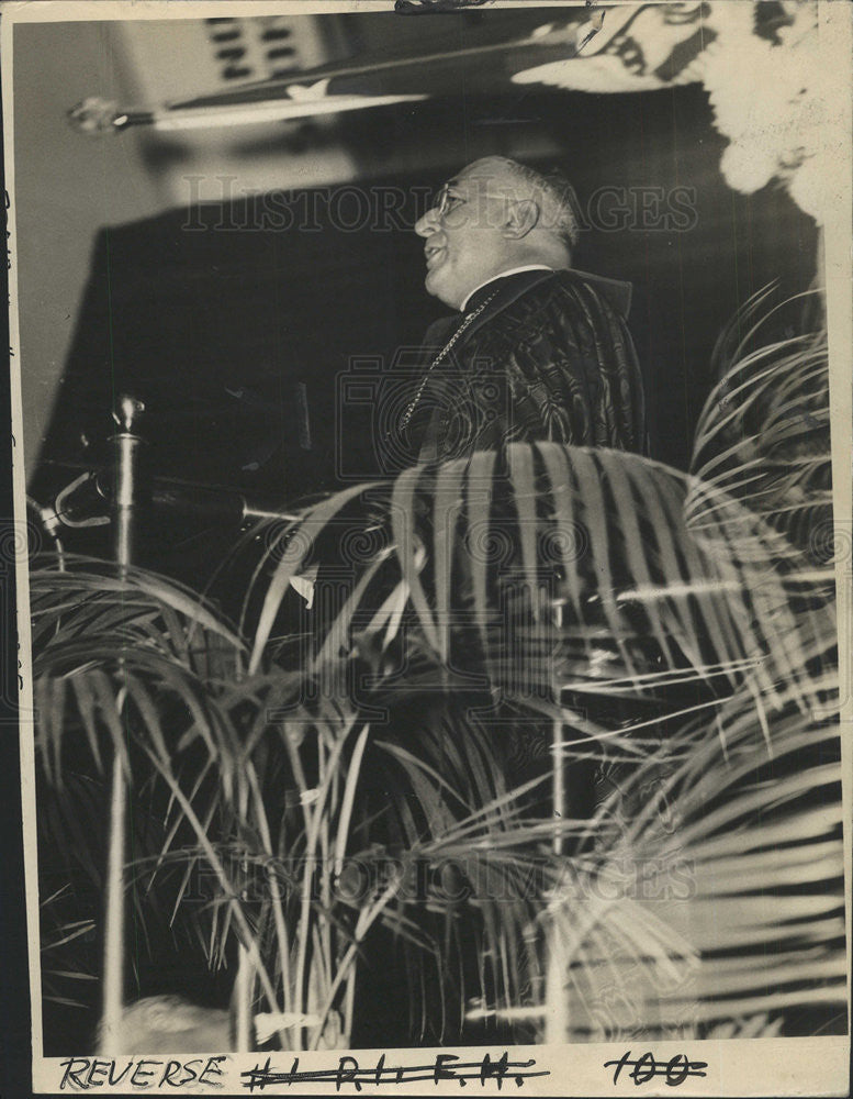 1937 Press Photo George Cardinal Mundelein Speaks At Notre Dame - Historic Images