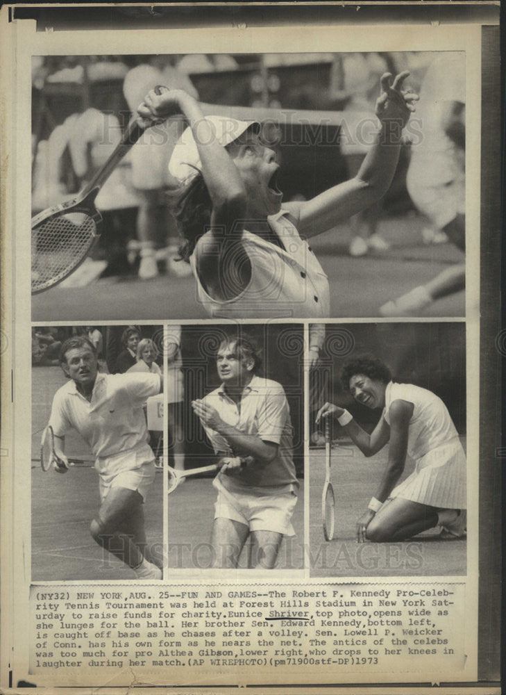 Press Photo R.F.Kennedy Pro-Celebrity Tennis Tournament - Historic Images