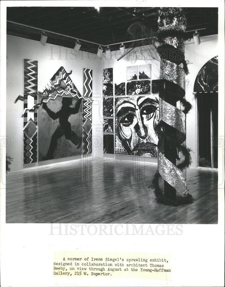 1981 Press Photo Irene Siegal&#39;s art showing - Historic Images