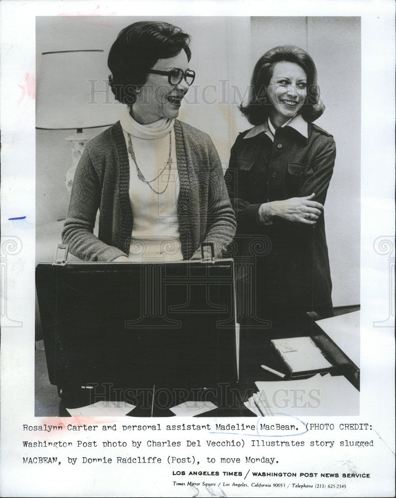 1977 Press Photo MADELINE MAC ROSALYNN CARTER - Historic Images