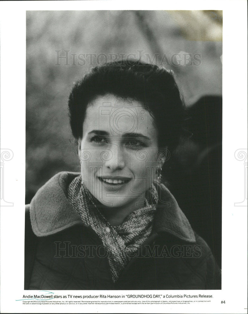 1993 Press Photo Andie Macdowell,actress - Historic Images