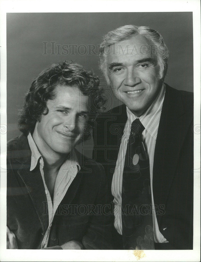 1973 Press Photo Lorne Greene Actor Griff Ben Murphy Actor Series Drama - Historic Images