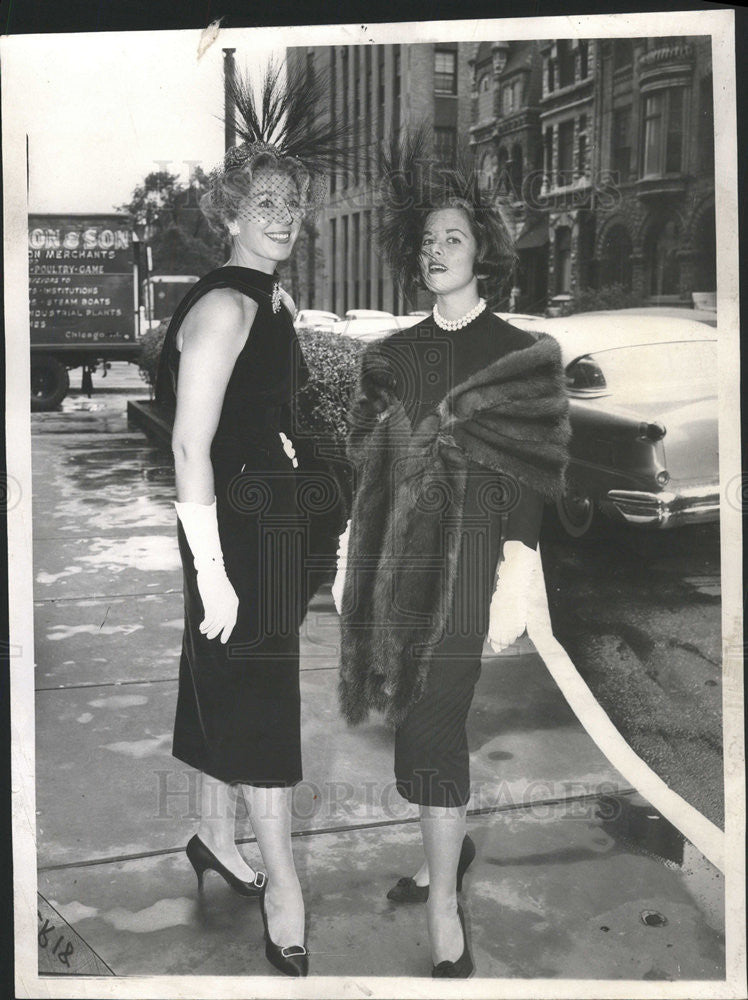 1957 Press Photo MRS. ROBERT L. MURPHY MRS. CHARLES F. MURPHY JR. - Historic Images