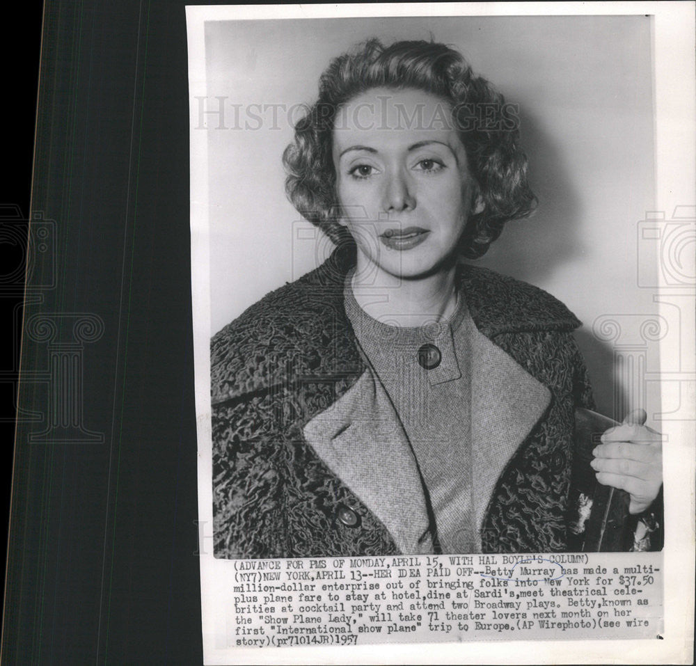 1957 Press Photo Betty Murray &quot;Show Plane Lady&quot; - Historic Images