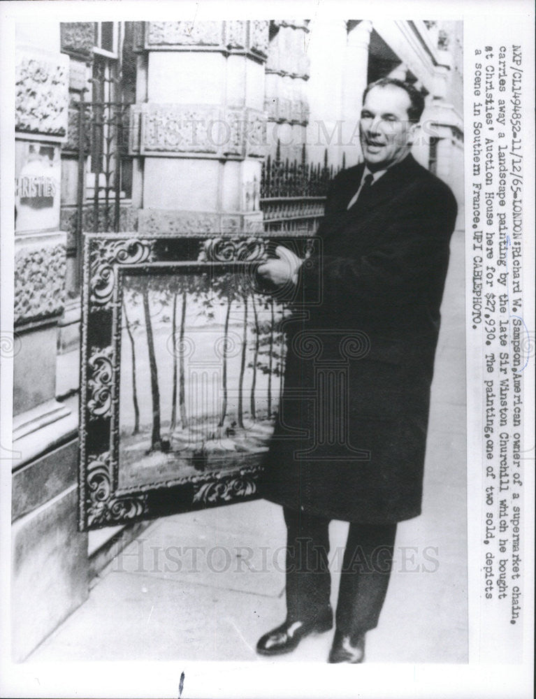 1965 Press Photo Richard W. sampson American owner supermarket chain - Historic Images