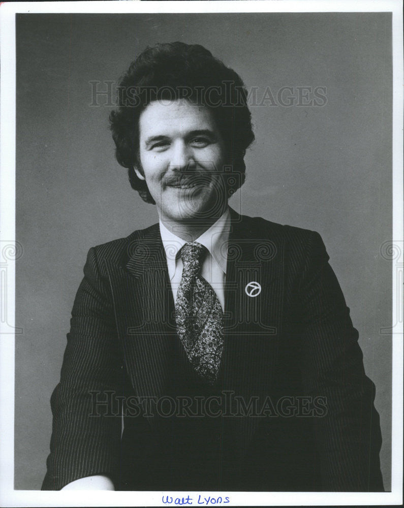 1978 Press Photo Walt Lyons TV Newsman - Historic Images