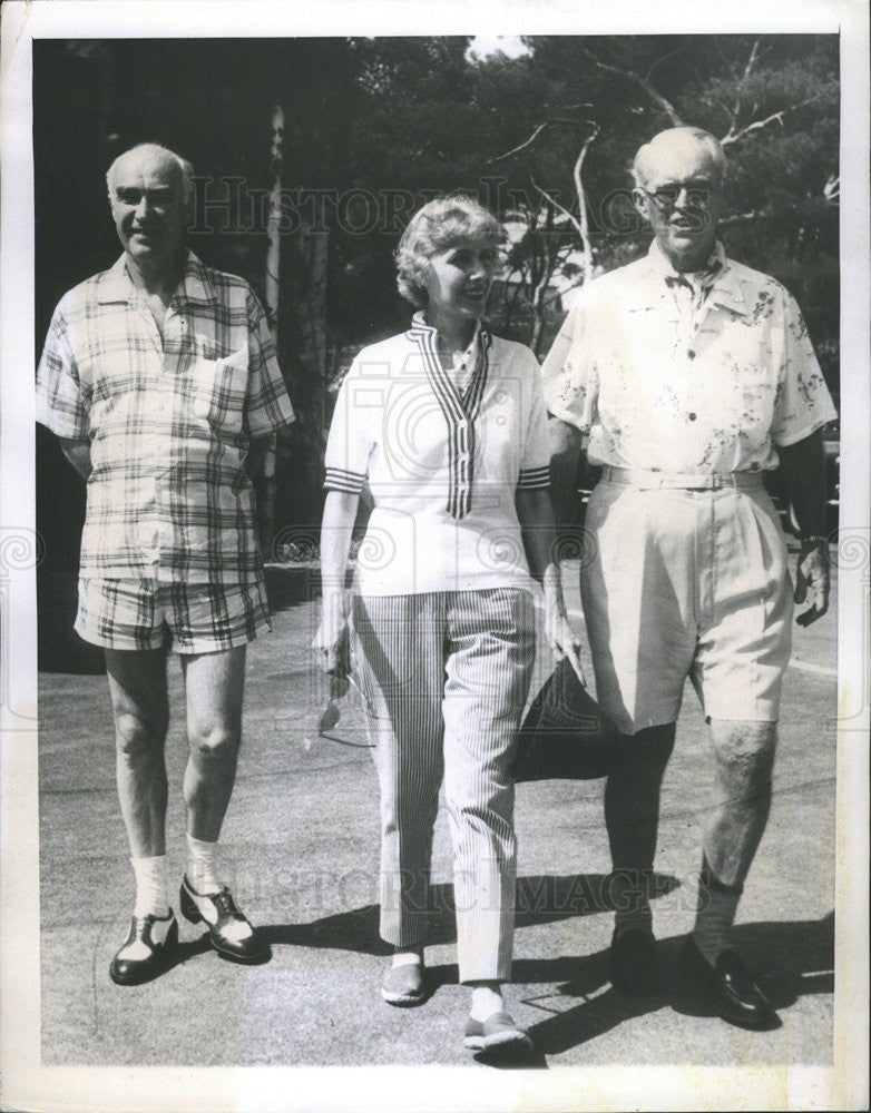 1956 Press Photo Mrs Clare Booth Luce ,husband Henry Luce and Joe P Kennedy - Historic Images