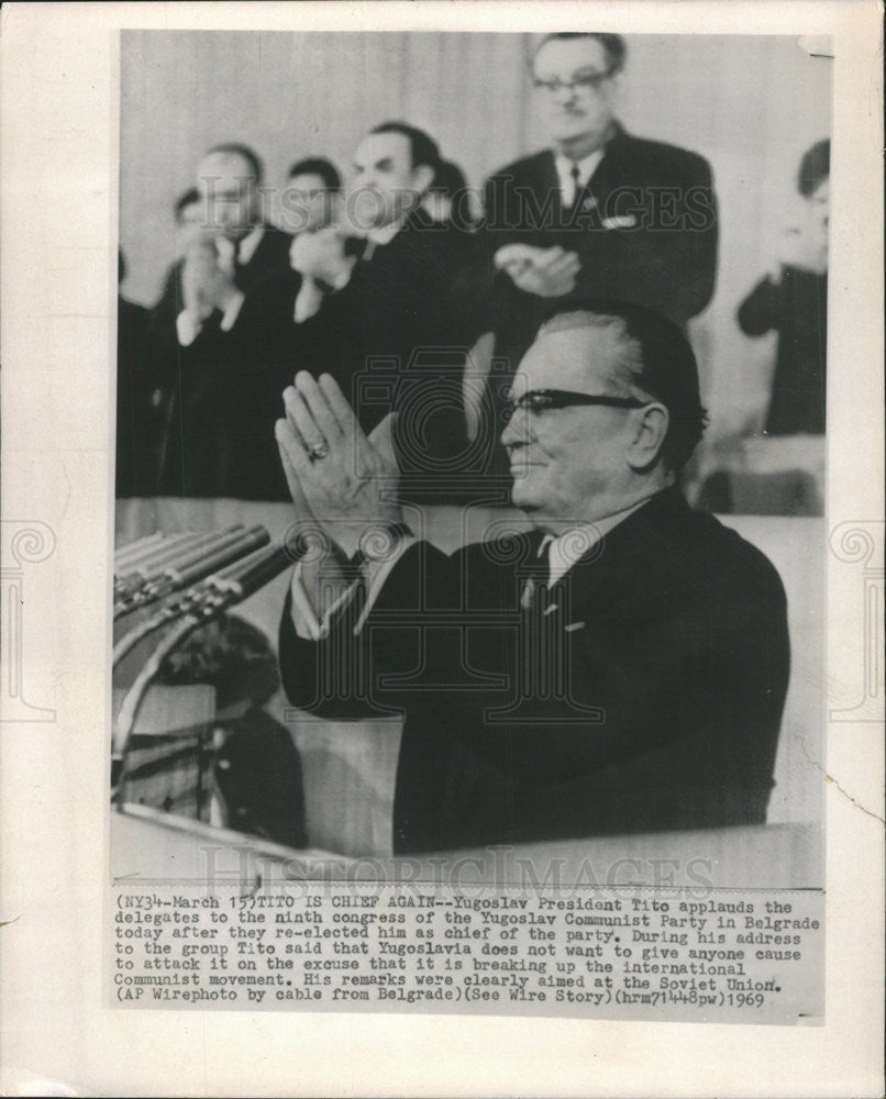 1959 Press Photo Yugoslav Pres. Tito - Historic Images