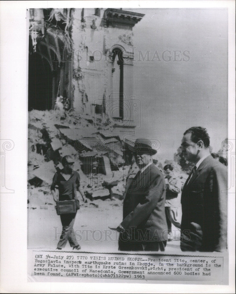 1963 Press Photo Yugoslavia president josip bros tito - Historic Images