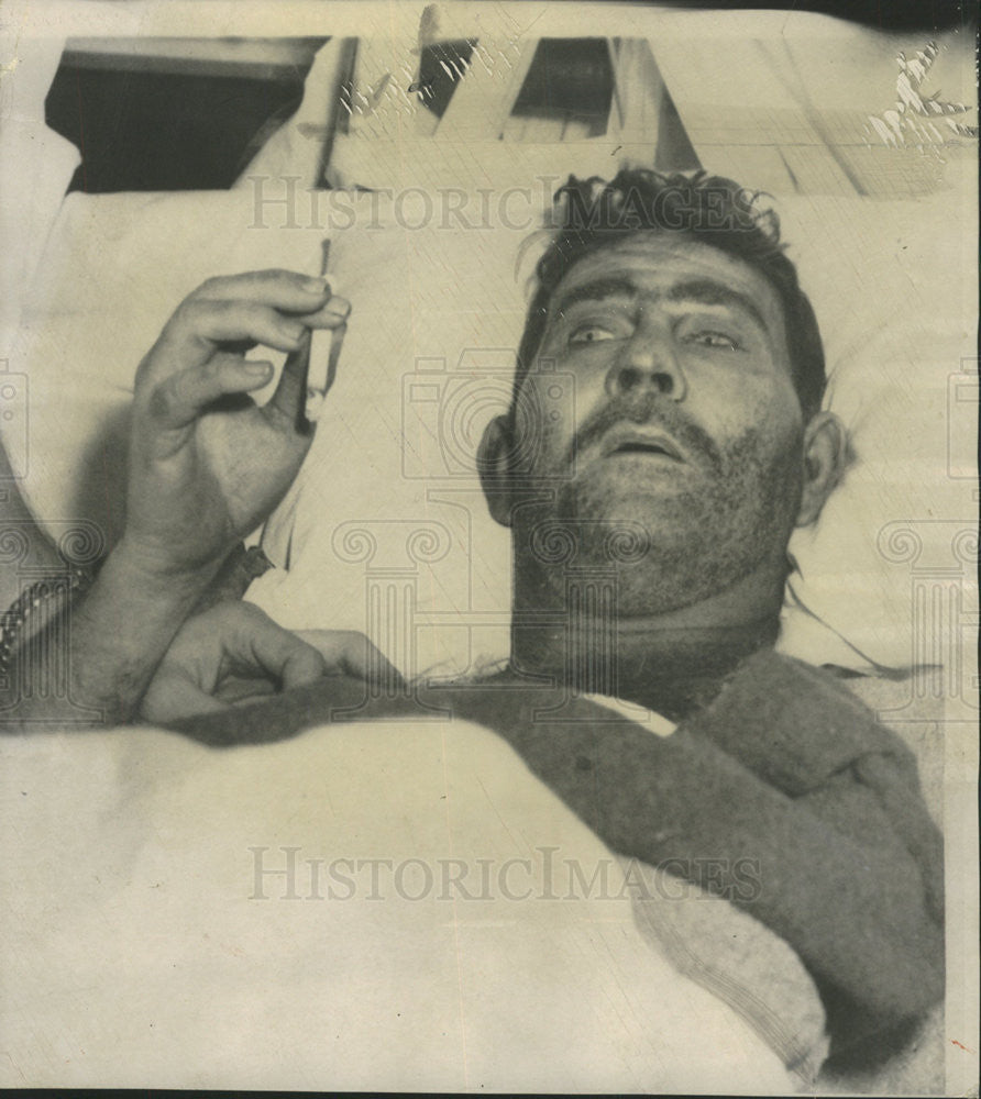 1951 Press Photo Cecil Sanders Only Survivor of an Explosion in a Coal Mine - Historic Images