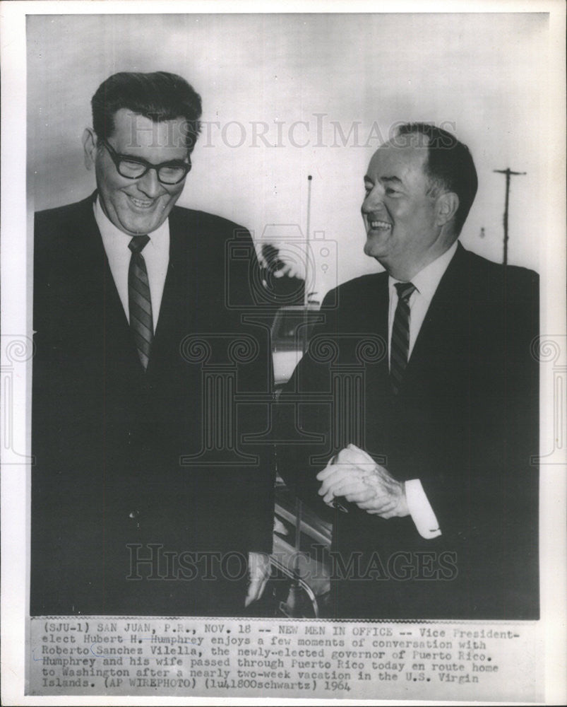 1964 Press Photo vice president hubert Humphrey - Historic Images