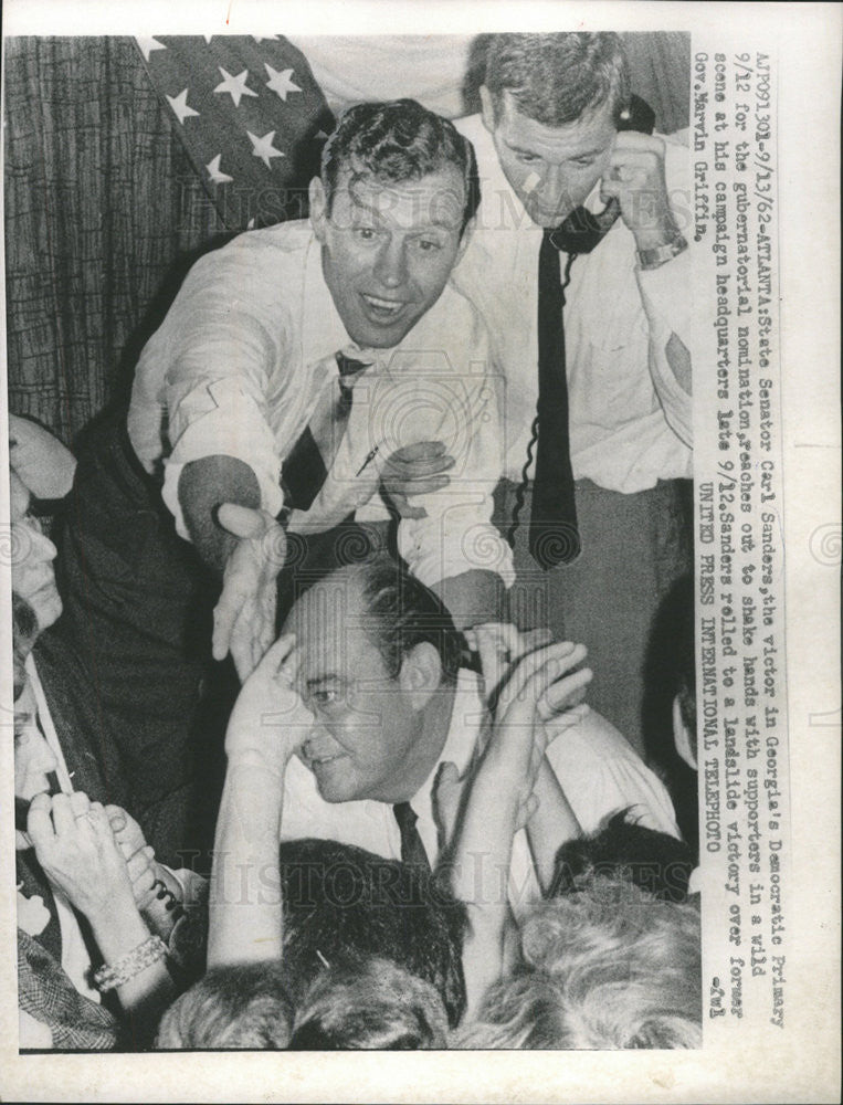 1962 Press Photo State Senator Carl Sanders Wins Gubernatorial Nominat ...