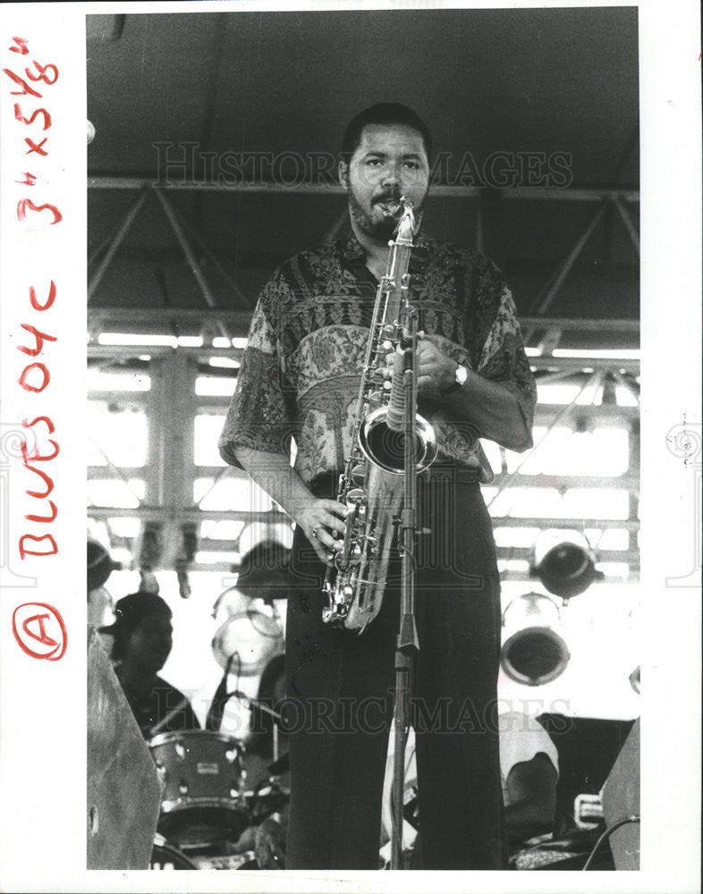 1990 Press Photo Jazz And Blues Player International World Music Festival - Historic Images