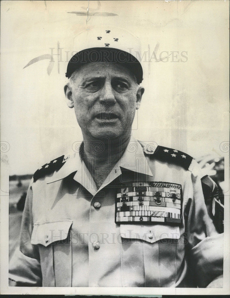 1958 Press Photo Raoul Salan Algiers Putsch Operation - Historic Images