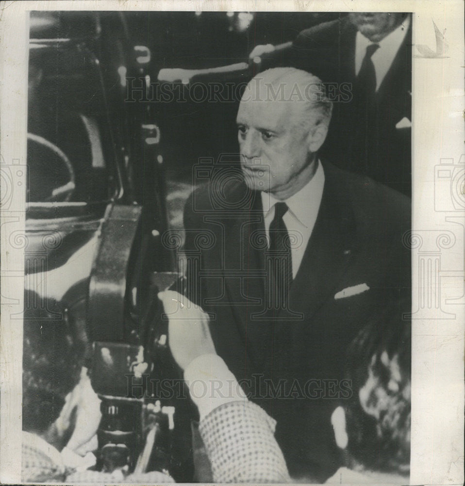 1958 Press Photo Raoul Albin Louis Salan France General Algeria Hotel Matignon - Historic Images