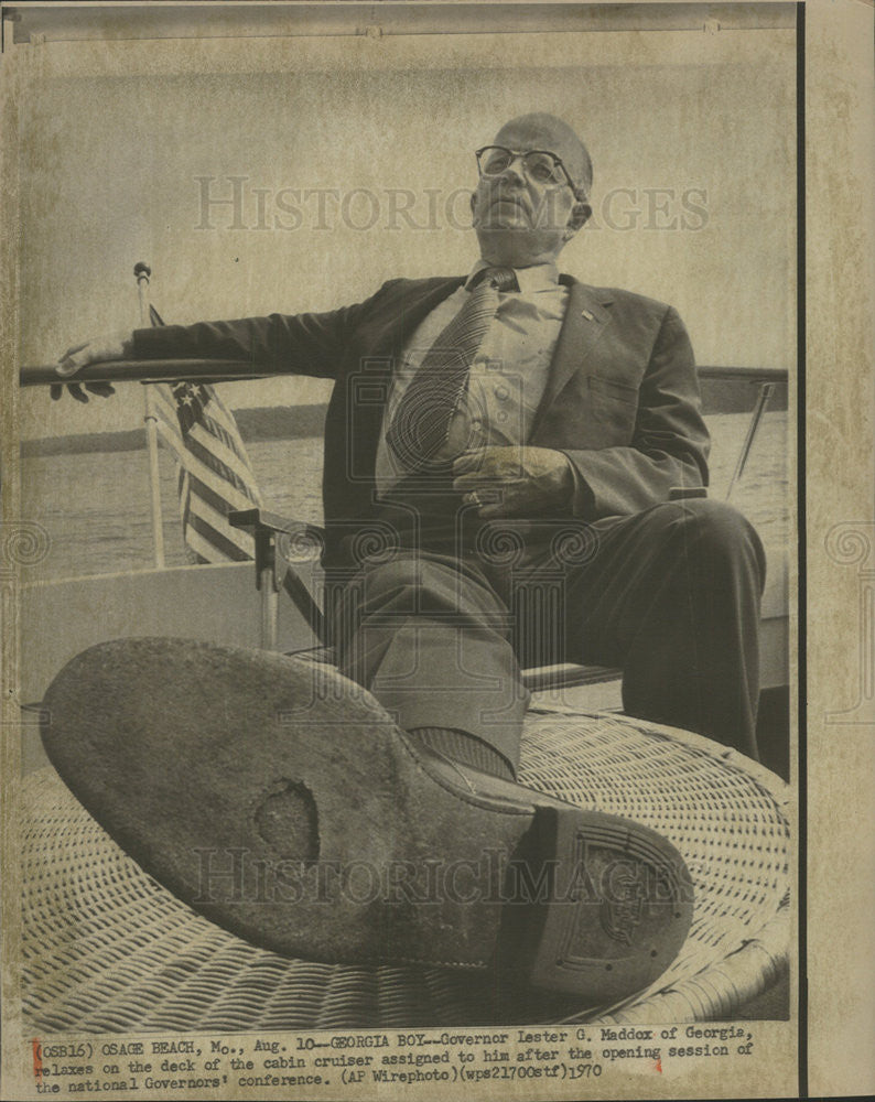 1970 Press Photo Gov. Lester G Maddox of Georgia - Historic Images