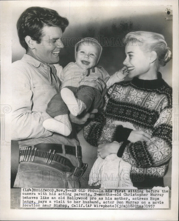 1957 Press Photo Actress Hope Lange - Historic Images