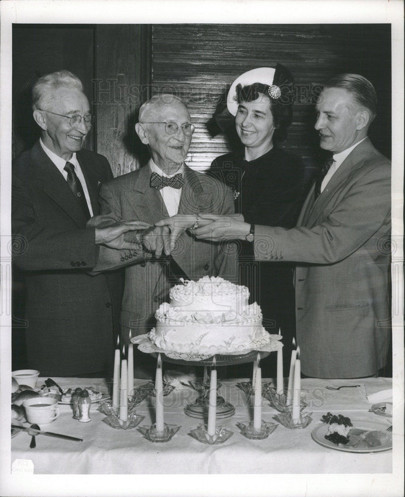 1955 Press Photo Christian Community New Church President Moulton 95th Birthday - Historic Images