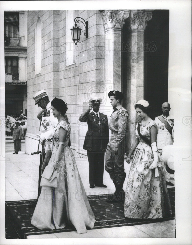 1956 Press Photo King Paul, Queen Federicka, Princess Sophie and Crown Prince - Historic Images