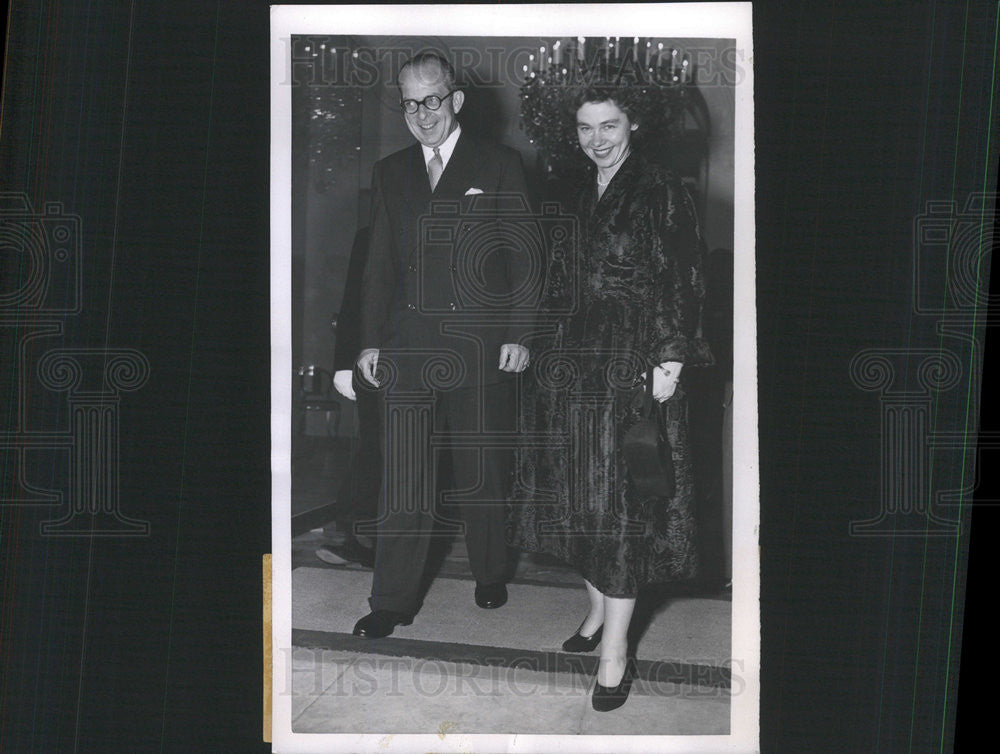 1953 Press Photo king paul and Queen Frederika visit french - Historic Images