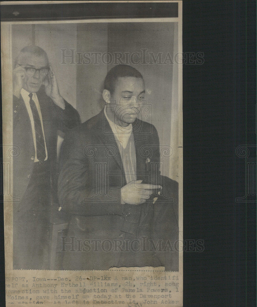 1968 Press Photo Robert Anthony Williams United States Iowa Criminal - Historic Images