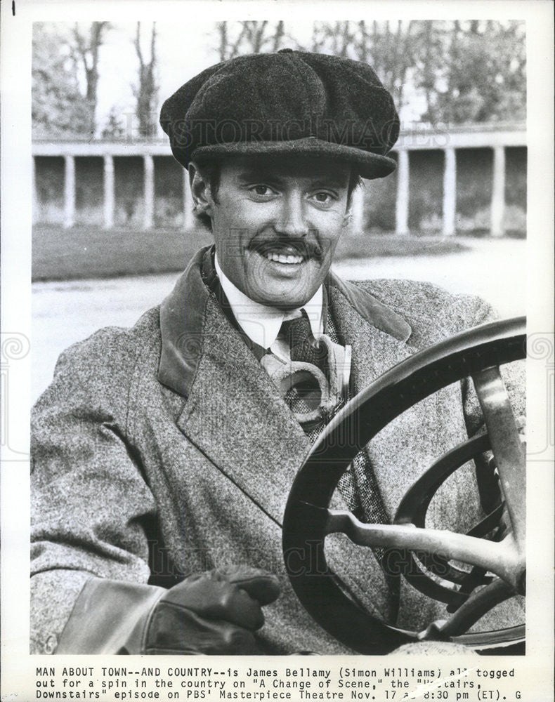 1974 Press Photo James Bellamy Togged Out For Spin In Country A Change Of Scene - Historic Images