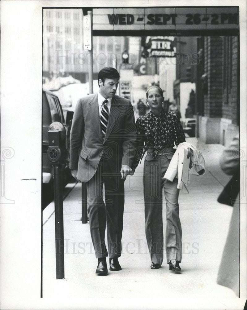 1973 Press Photo Model Richard L. Williams with Wife - Historic Images