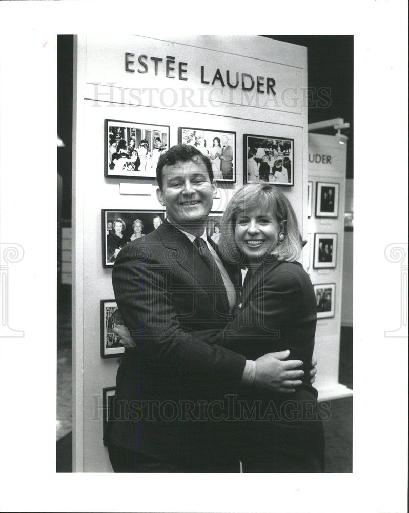 1992 Press Photo William Lauder Estee Grandson Robin Burns President Lauder USA - Historic Images