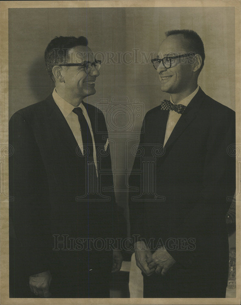 1962 Press Photo Julian H. Lauchner William J. McKeefrey Deans SIU - Historic Images