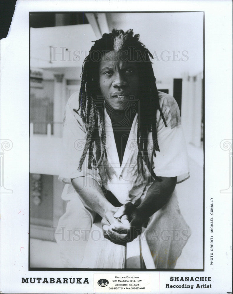 1996 Press Photo MUTABARUKA JAMAICAN RASTAFARIAN DUB POET - Historic Images