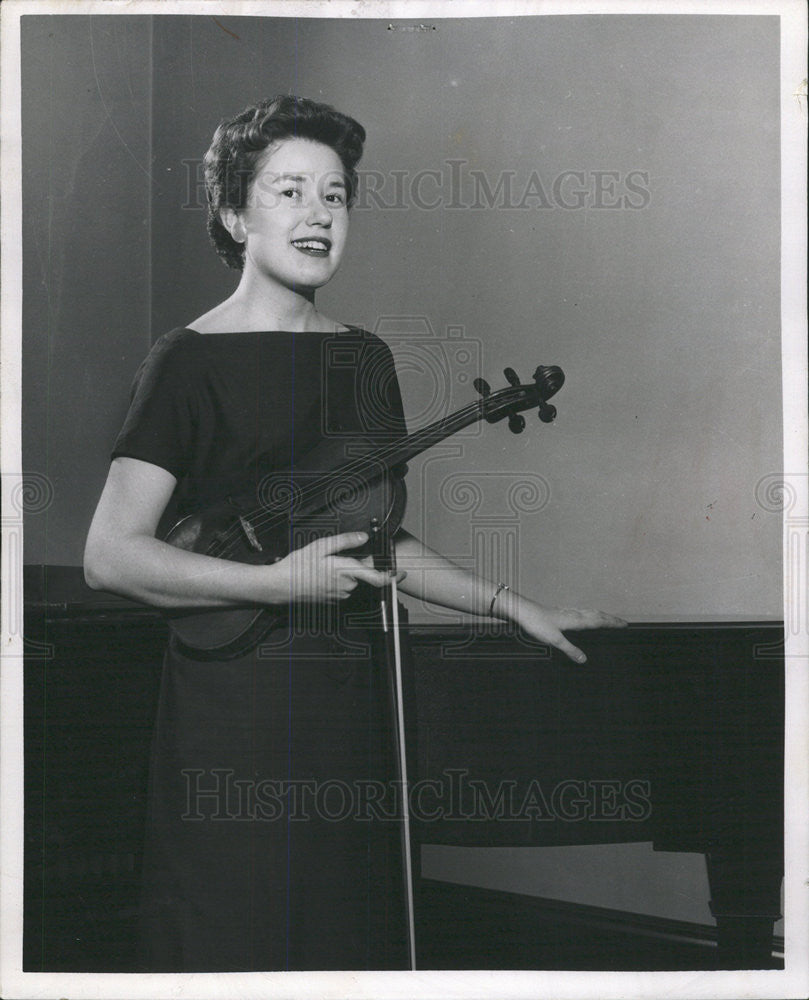 1958 Press Photo MARLA MUTSCHLER NAPANEE VIOLINIST - Historic Images