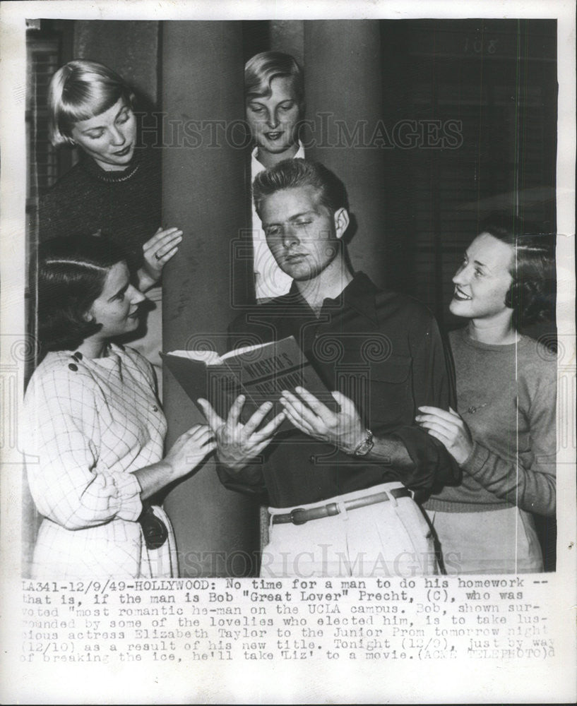 1949 Press Photo ELIZABETH TAYLOR BRITISH AMERICAN ACTRESS BOB PRECHT - Historic Images