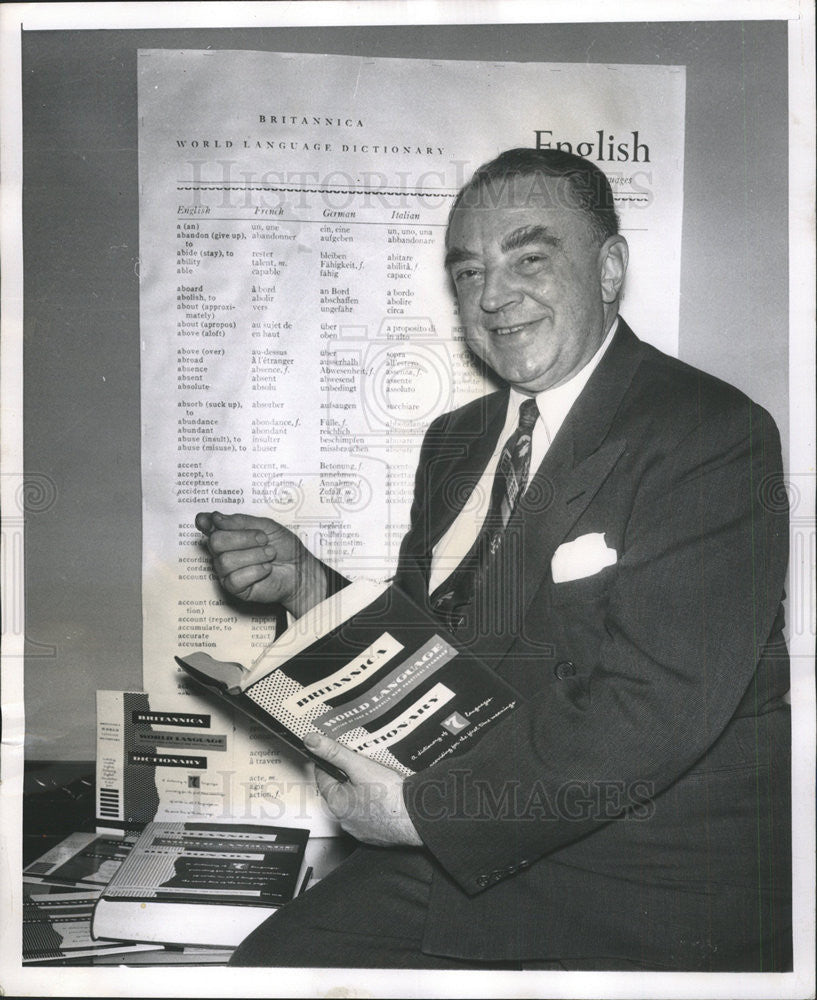 1956 Press Photo BRITANNICA PRESIDENT ROBERT C. PREBLE - Historic Images