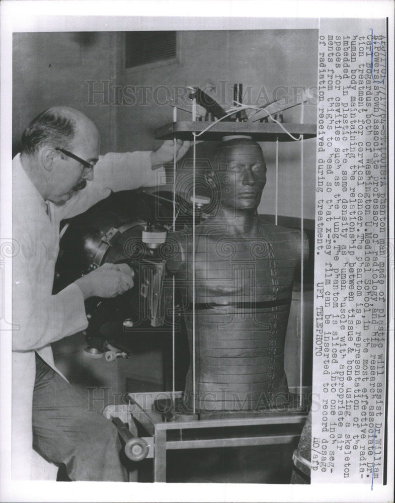 1964 Press Photo DR. WILLIAM E. POWERS ASSOCIATE PROFESSOR RADIOLOGY ...
