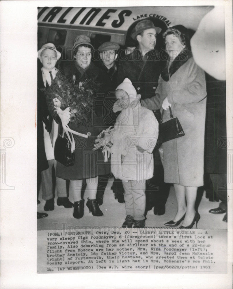 1963 Press Photo OLGA POZDNEYEV  FAMILY OHIO - Historic Images