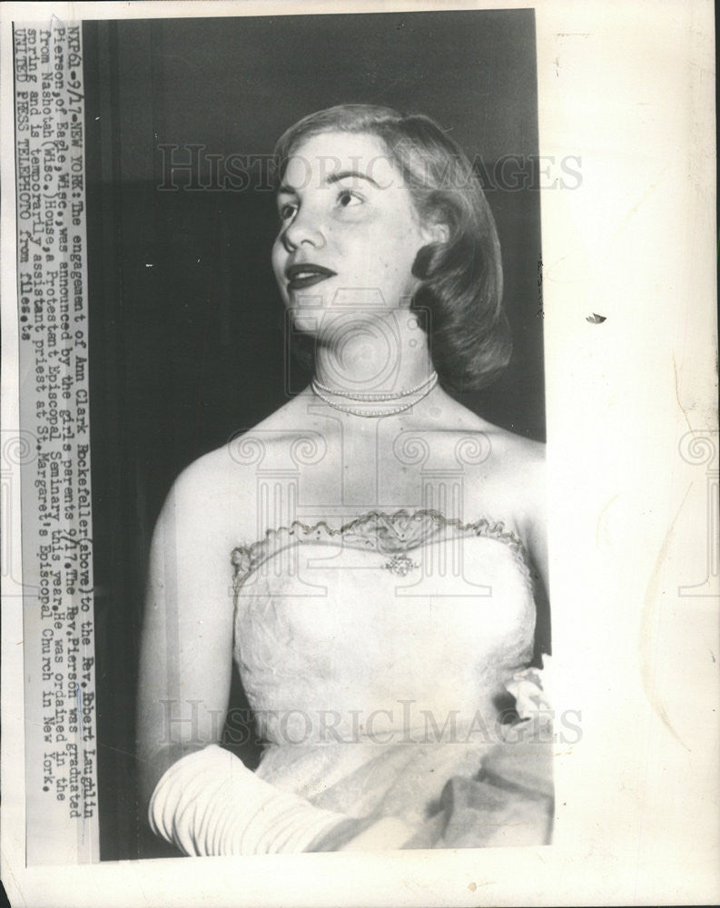 1954 Press Photo Ann Clark Rockefeller, daughter of NY Gov. Nelson Rockefeller - Historic Images