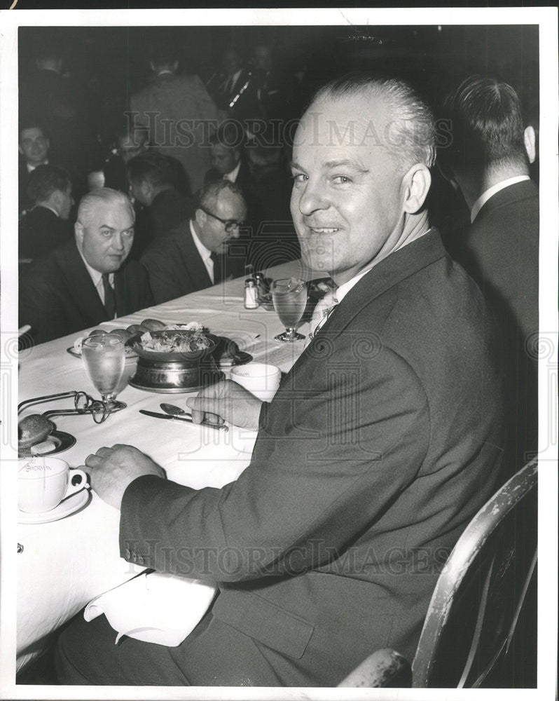1958 Press Photo Mikhail Menshikov,Russian Ambassador Hotel Sherman - Historic Images