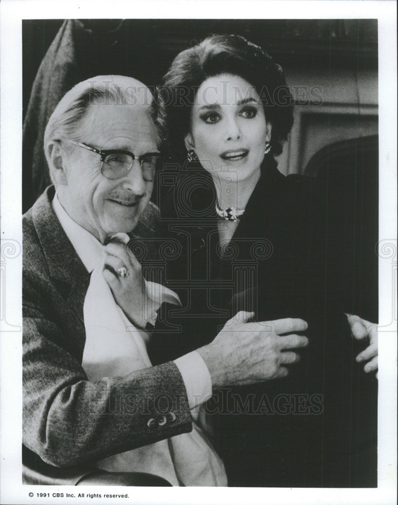 1991 Press Photo Lloyd Bridges and Suzanne Pleshette - Historic Images