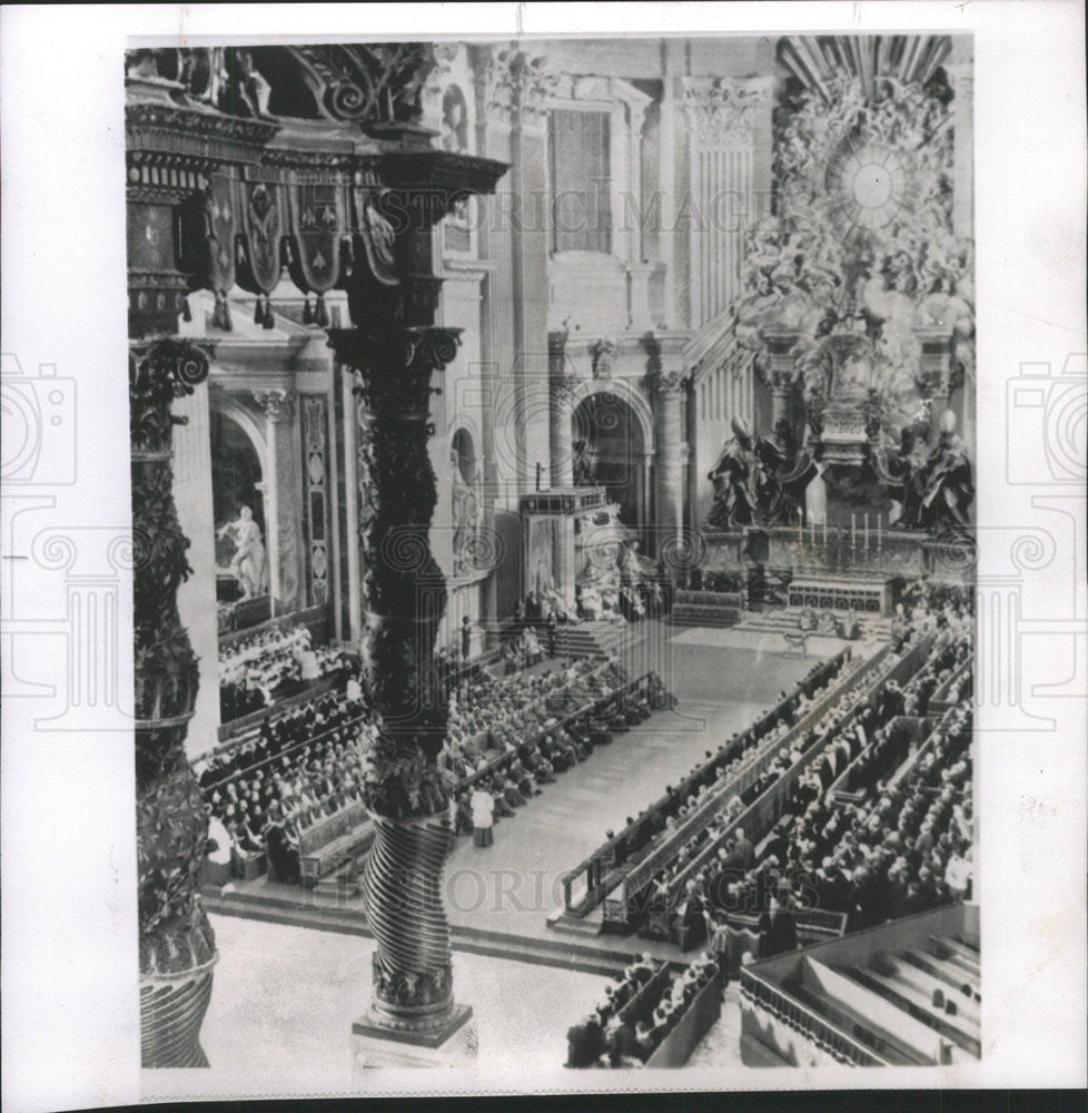 1962 Press Photo St Peters Basillca,requiem mass - Historic Images