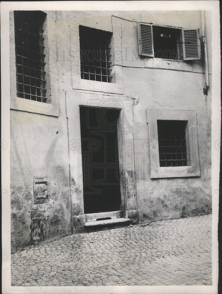 1939 Press Photo Via Della Vetrina Rome Pope Pius XII Birth House ...