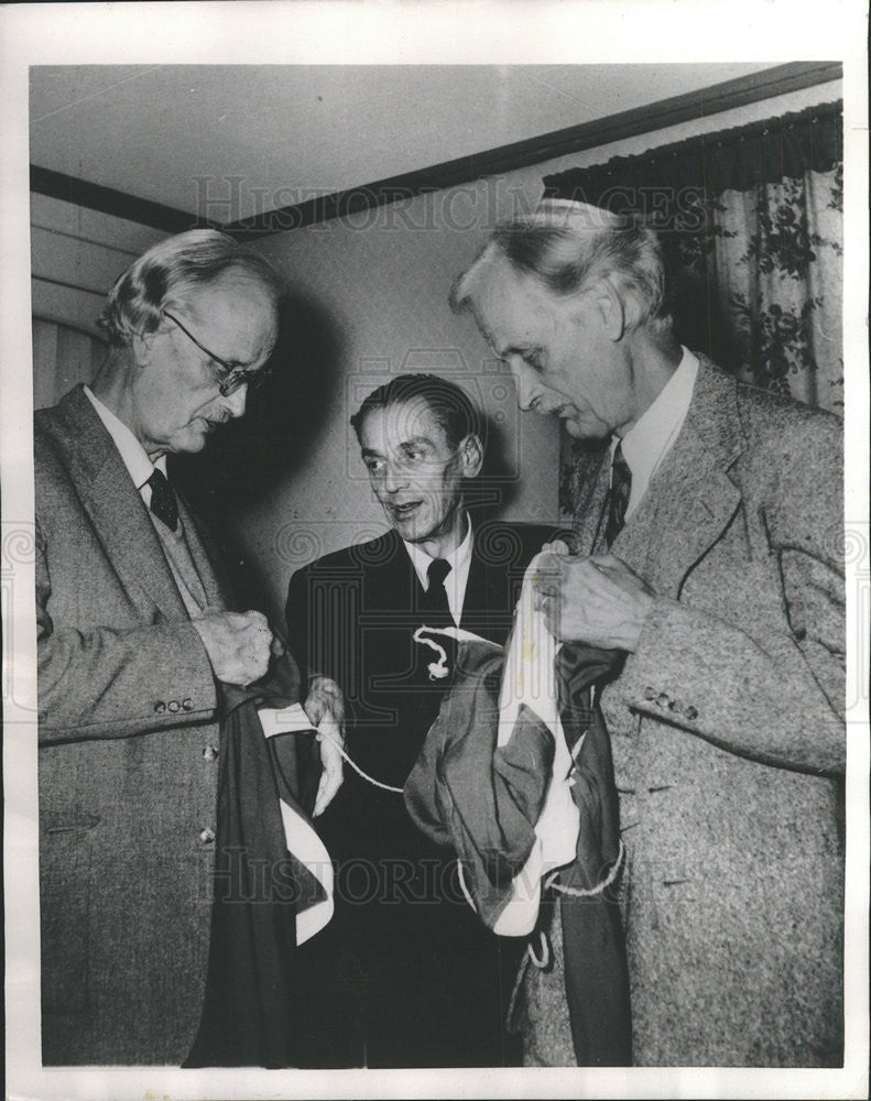 1953 Press Photo Professor August Piccard twin Jean Piccard Switzerland - Historic Images