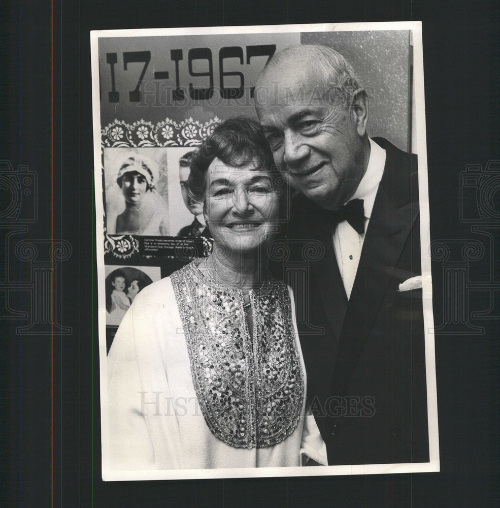 1967 Press Photo Mr and Mrs Albert Pick Jr 50th wedding anniv. - Historic Images