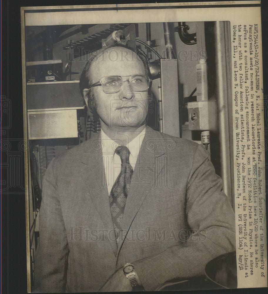 1972 Press Photo Nobel Laureate Prof John R. Schrieffer Univ. of Penn - Historic Images