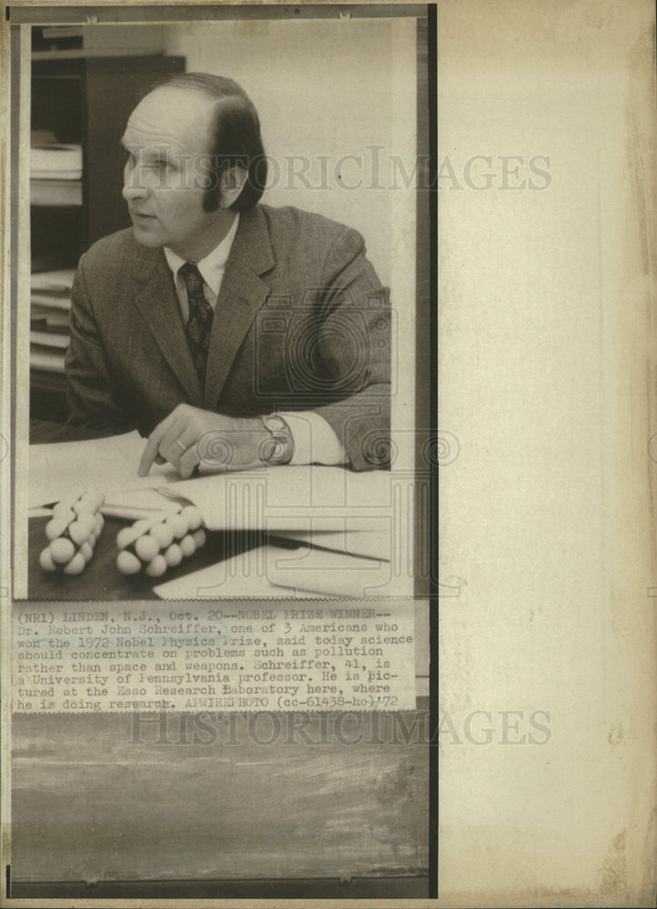 1972 Press Photo dr. Robert john Schreiffer - Historic Images