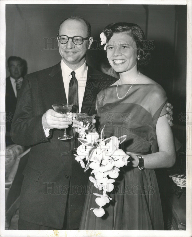 1956 Press Photo Mr. Mrs. Robert C. Preble Jr. - Historic Images