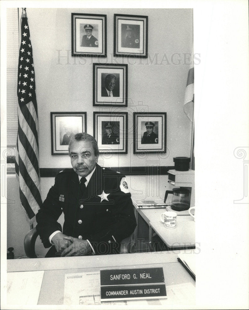 1995 Press Photo Commander Sanford Neal of Chicago police - Historic Images